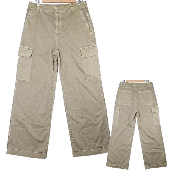 Gap Loose Khaki Cargo Pants Womens 10 Desert Cactus Baggy Y2K Style - Picture 1 of 6